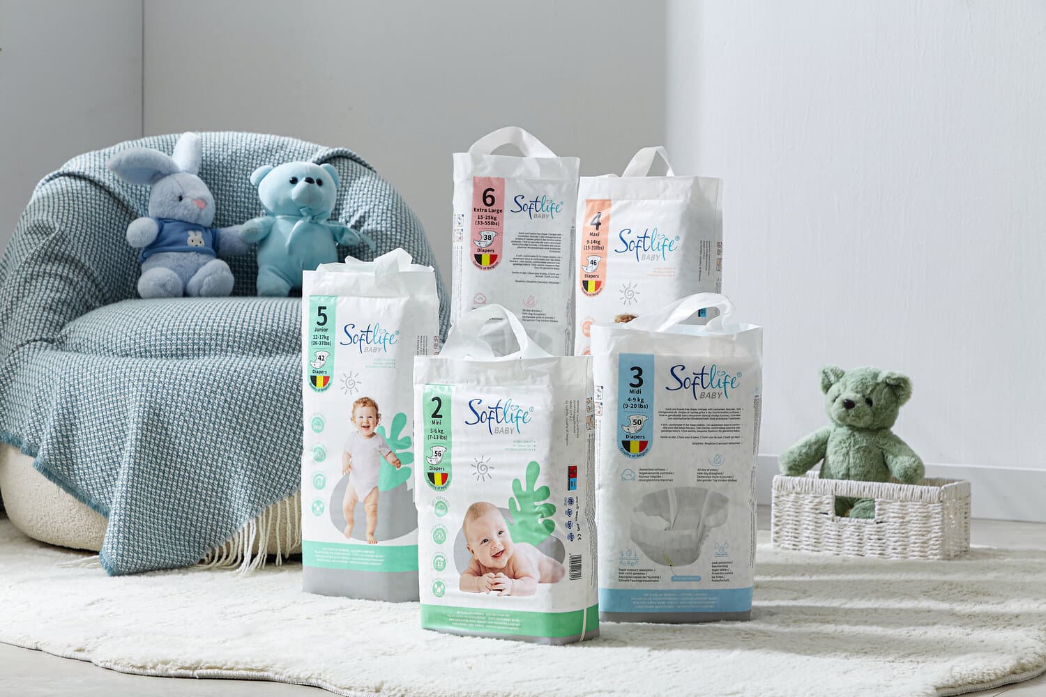 Soft and absorbent diapers for your baby